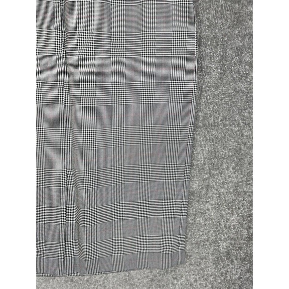 Vintage Worthington Houndstooth Plaid Midi Skirt Misses Size 8 Black Pockets USA - Picture 10 of 14